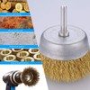 Jizzu 9 pieces wire brush drill, stainless steel brush attachment,