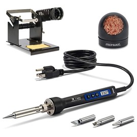 Soldering Iron Kit Solder Gun - 110V 80W Digital Solder Iron Temperature Adjustable Auto Standy Auto Shut Down Welding Tools Soldering Kit for Electronic Production/Soldering/Desoldering