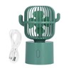 Mini Fan Cactus Shape Shaking Head Low Noise USB Charging