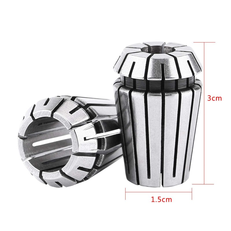 10pcs/set ER20 High Precision Spring Steel Collet Set CNC Engraving