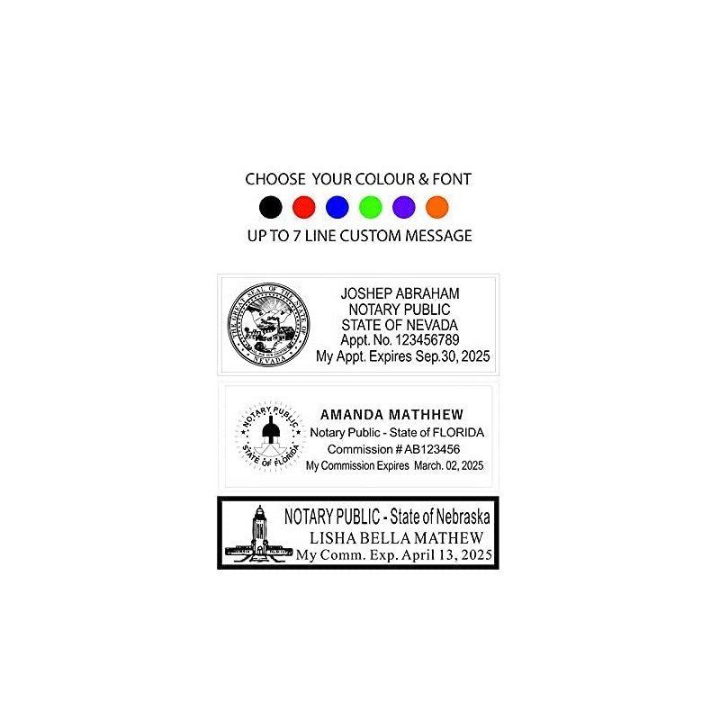 Trodat 4913 Self Ink Notary Stamp - Rectangular, Black, Red,