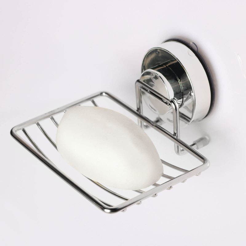 Ulable Stainless Steel Soap Holder, Bathroom Vacuum Suction Cup Wall