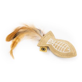 CanadianCat Company Cat Toy Scented Cushion Made of Leather with Catnip | Fish