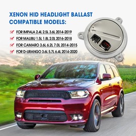 Xenon HID Headlight Ballast Replacement for Durango 2014-2020 Impala Malibu Camaro 2014-2019 Xenon Headlight Ballast Control Unit Module Replace 68224607AB 22941301 22860334