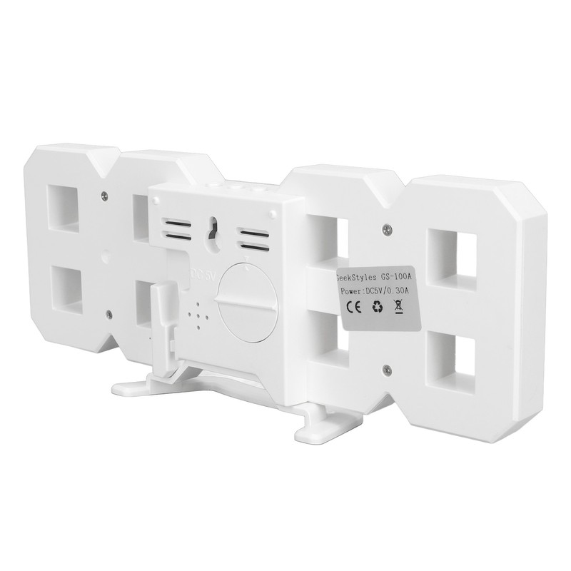 3D LED Digital Clock Dimmable Snooze Time Memory 12/24 Date