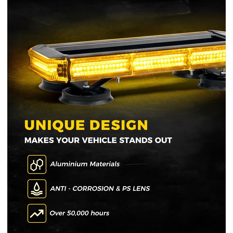 Xprite LED 150 Rooftop Emergency Strobe Light Bar w/Control Panel