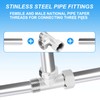 ChAusa 2 Pcs 3 Way T Shape Adapter 3/8 Flared