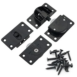Juego de 2 piezas de componentes de hardware de gabinete corredizo negro para el hogar, armario de puerta corredera, polea de nailon, rueda colgante, armario, muebles para armario, puertas correderas
