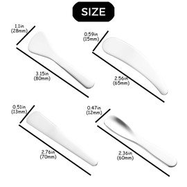 4pcs mini metal facial mask cream spoon mini stirring spatula arc spoon eye cream stick beauty kit facial care, used for mixing sampling lotion moisturizing accessories, reusable skin care spoon