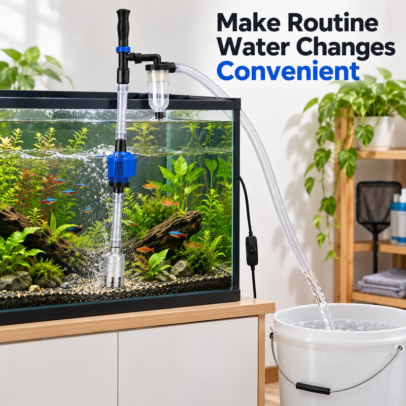 Electric Aquarium Gravel Vacuum for Fish Tank Cleaning – US