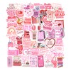 GEEHUA 60 Stück Bookish Sticker Set, Wasserfeste Kawaii Rosa Aufkleber