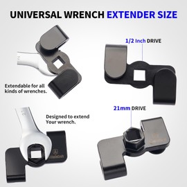 AltitudeCraft Universal Wrench Extender Adaptor, 1/2" Breaker Bars & 21mm Hex Wrench Extender Tool Drive for Repair or DIY