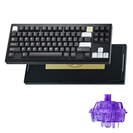 Leo80 TKL Mechanical Keyboard Kit, 80% Hot Swappable, RGB Backlighting, 6° Input Angle, Aluminum Frame Brass Weights (Black, 80%)