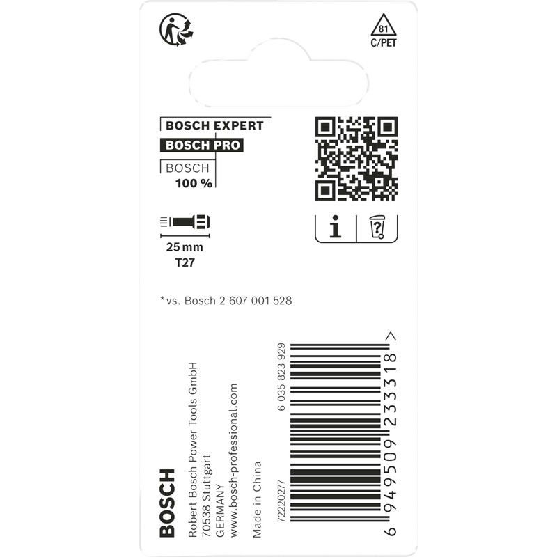 Bosch Professional 2 x Impact Control Screwdriver Bits T27 (25