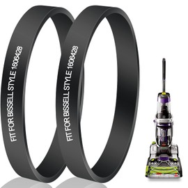 2 Pack Vacuum Belts Replacement for Bissell ProHeat 2X Revolution Pet Carpet Cleaner, Vacuum Cleaner Belts Parts 1606428, Fit Models: 1986,1548,1548F,1550,1551,1964,2007,2007P