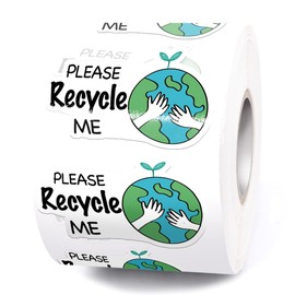 Please Recycle Me Sticker,Environmentally Friendly Stickers,Packaging Sticker 500pcs