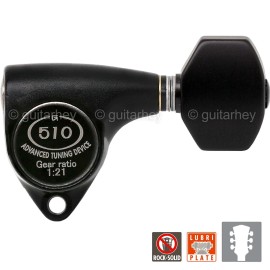 GOTOH NEW Gotoh SGV510Z-B07 L3+R3 Tuners 21:1 Gear Ratio SMALL Buttons 3x3 BLACK SATIN