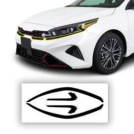 BOGAR TECH DESIGNS Grille Front Bumper Chrome Delete Sticker Decal Vinyl Film Replacement Compatible with Kia Forte 2022-2024, Gloss Black