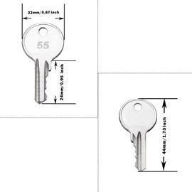 10Pcs Ignition Starter Keys for Heavy Equipment 455 Keys Replacement Compatible with Skyjack Lifts, New Genie Lifts, Boom Lifts Scisso