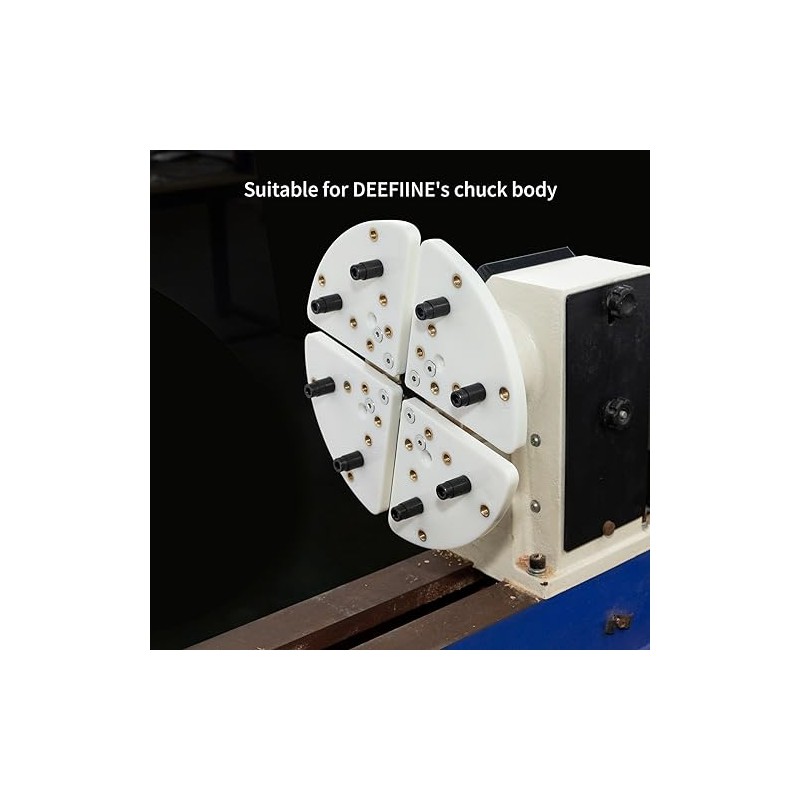 DEEFIINE 8" Cole Jaw for 4 Jaw Wood Lathe Chuck