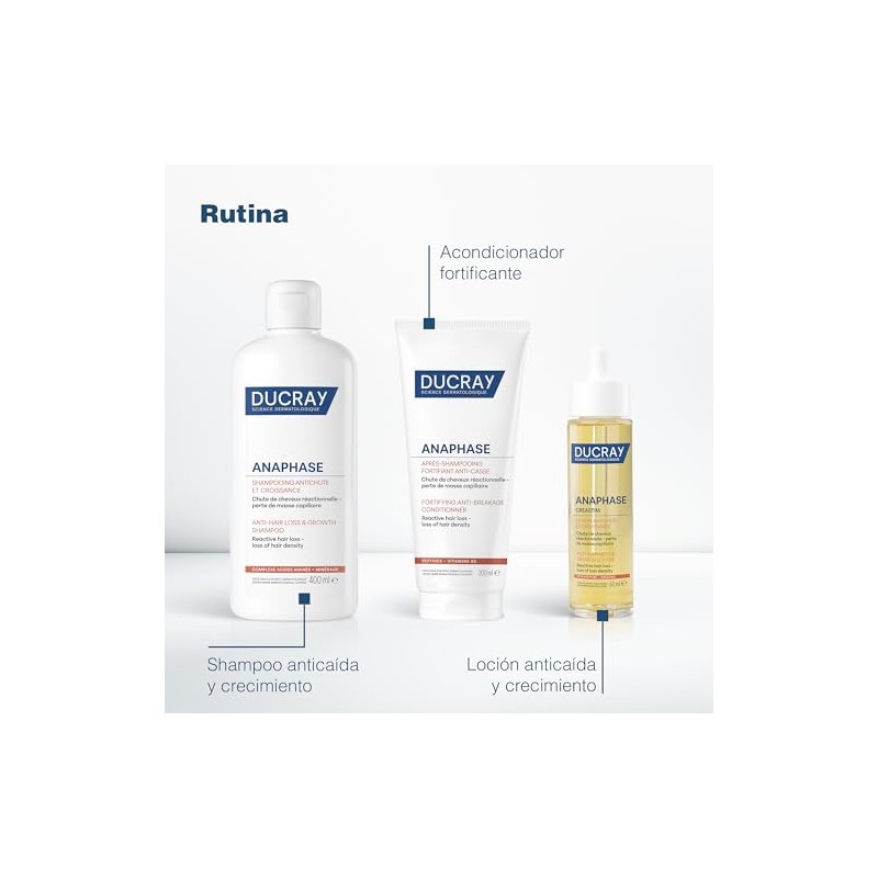 DUCRAY, Anaphase Shampoo Anticaída Ocasional, Fortalece el Cabello y Reduce