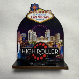 Las Vegas Nevada High Roller Casino Chip Refrigerator Magnet Souvenir