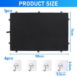 ComPDCVD 110 x 70 cm Patches Velcro Wall Velcro Mat Velcro Board Patches Velcro Patch Velcro Patch Velcro Tactical Patch Display Board Board Foldable with Eyelets for Military Patch Stamping Badge