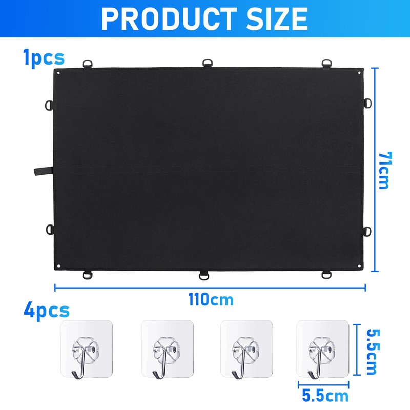 ComPDCVD 110 x 70 cm Patches Velcro Wall Velcro Mat