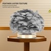 Feather Table Lamp Stepless Dimming USB Charging Touch Control LED