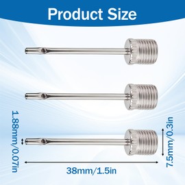 3 Pack Ball Pump Inflation Needles – Stainless Steel Ball Needle for Football, Basketball, Volleyball, Rugby & Yoga Balls – Durable Replacement Needle for Hand Pump, Sports Ball Inflating Tool