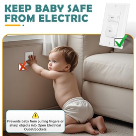 Outlet Covers Baby Proofing (58 Pack), Baitiny Electrical Secure Baby Proof Plug Covers, Child Baby Safety Products Socket Covers for US