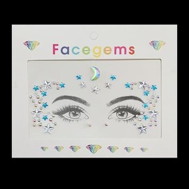 Face Crystal Gemstone 4 sheet Face Gemstone Stickers, 2 sheet Crystal Diamond Stickers, 2 sheet Pearl Stickers Holiday Carnival Party, Body Makeup, Clothing Accessories, Face Crystal Gemstone Stickers