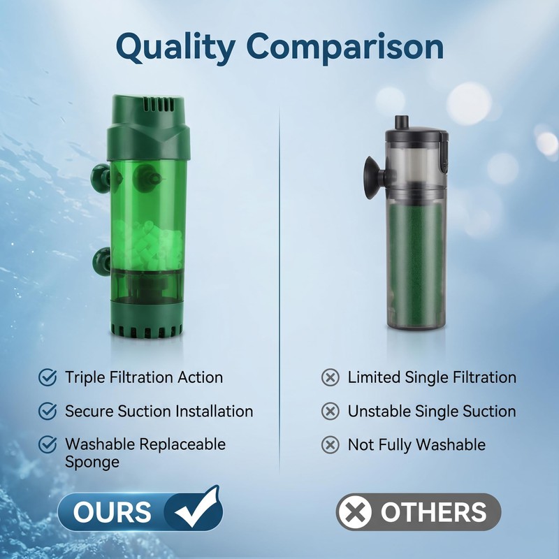 Fluid Bed Filter Double Biochemical Filter Aquarium Physical Sponge Filter