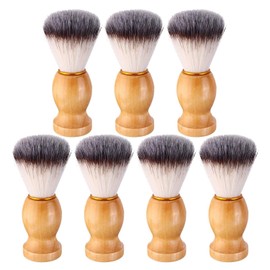 Snblzhef Men Shaving Brush Wood Handle, Salon Tools Wood Handle Shave Brushes Hair Brush 7Pcs
