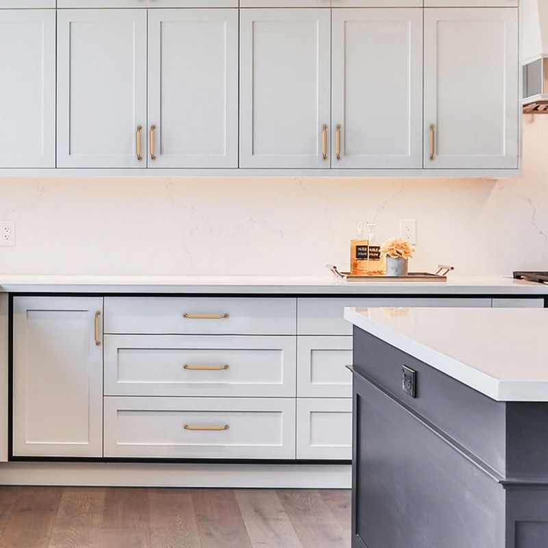 Amerdeco 10 Pack Champagne Bronze Cabinet Pulls 5 Inch(128mm) Hole