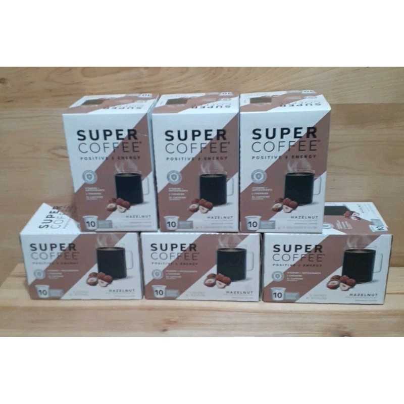 SUPER COFFEE HAZELNUT 10 k-cup Positive Energy Brew Keto L-THEANINE