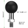 FANAUE 1" Rubber Ball Adapter with M8 x 1.25 Screw