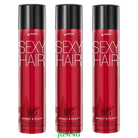 Big Sexy Hair Sexy Hair Big Spray and Play Volumizing Hairspray, 10oz. (3pack)