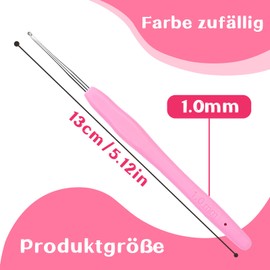 Benlay 1.0 mm Crochet Hooks for Crochet and Knitting, Ergonomic Crochet Hooks with Soft Handles for Arthritic Hands, Lightweight and Comfortable Crochet Tool, Crochet Tool for Knitting Beginners