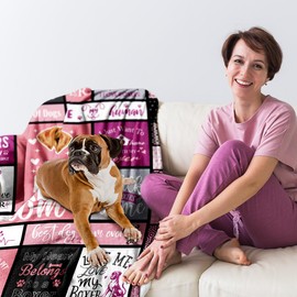 Boxer Dog Gifts for Women, Boxer Dog Gifts for Owners, Gift for Boxers Dogs Lovers, Boxers Mom Gift Blanket 60" x 50"