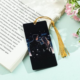 Acotar Acomaf Acrylic Bookmarks with Tassel, Set of 2Pcs, Moon Mountain Wings Bookmark for Reading Women Men, Book Accessories, Book Mark Supplies Gifts (Style 6)