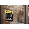 2 x 20cm Tall Funny CCTV Sign Vinyl Stickers -