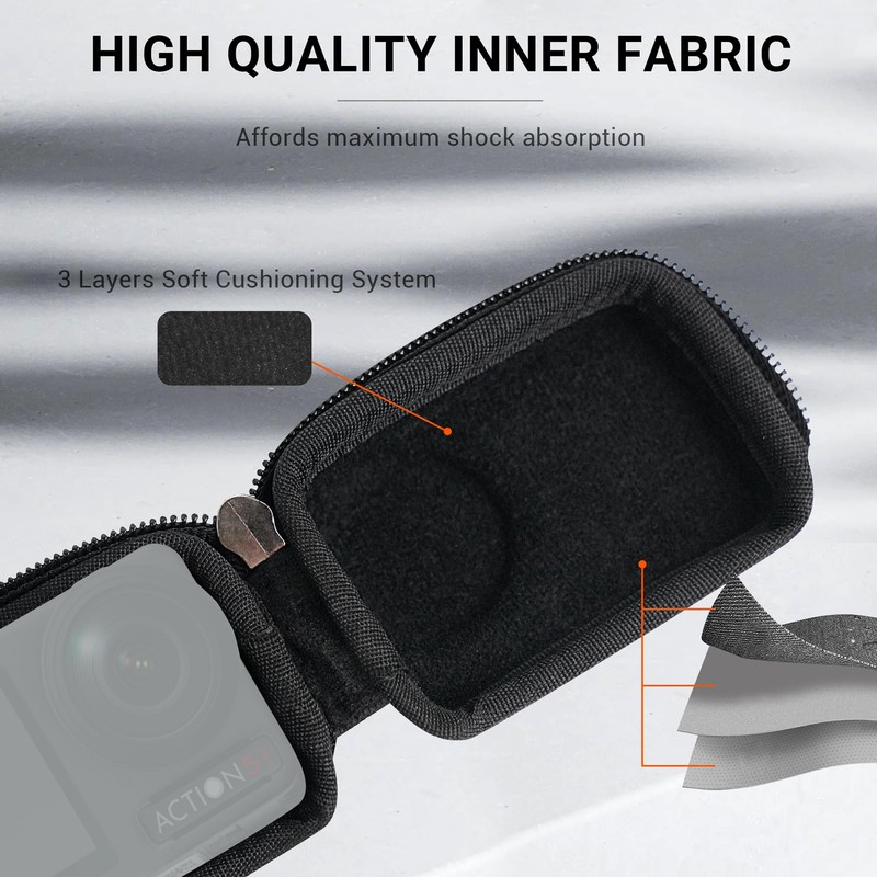 CYNOVA Black Mini Camera Bag for DJI ACTION 5 Pro,