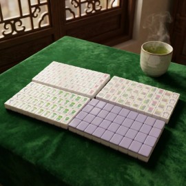 160 Piece Lavender Acrylic American Mahjong Game Set with 4 Tier Racks Portable Travel Entertainment Kit for FamilySize: 312316mm 1.26*0.95*0.63 inch american mahjong tile, Color: Lavender Acrylic American Mahjong tiles