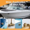 1/2 Inch NPT Boat Drain Plugs, 2 Pack Solid Brass