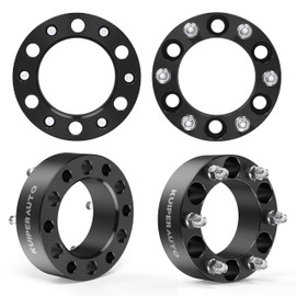 KUIPERAUTO 6x5.5 Wheel Spacers,2 inch Forged Wheel Adapters Compatible for Tacoma Tundra 4 Runner FJ Cruiser Land Cruiser Colorado Canyon,M12 x 1.5" Studs 108mm Center Bore,4 PCS Black