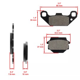 Caltric Front Brake Pads for Suzuki 59300-03840 59100-43810