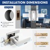 Passage Door Levers, 5 Pack Satin Nickel Heavy-Duty Door Handles,
