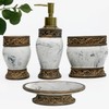 Bathroom Decor Accessories Set,4 PCS including Soap Dispenser, Toothbrush Holder,