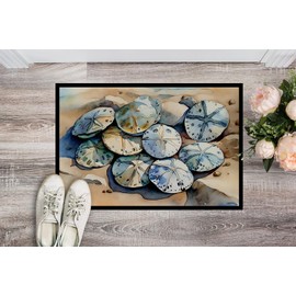 Caroline's Treasures DAC2821JMAT Sand Dollars Doormat Front Door Mat Indoor Outdoor Rugs for Entryway, Non Slip Washable Low Pile, 24H X 36W